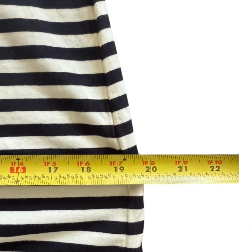 Tommy Hilfiger Navy Blue White Striped Maxi Dress Tank Dress Cotton Nautical Sm